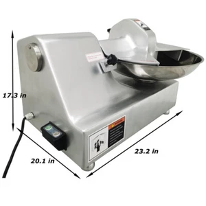 Cortador de verduras/carne eléctrico automático de alta velocidad de acero inoxidable 8L - Imagen 1 de 17