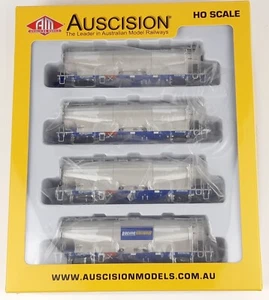 AUSCISION NPHH CEMENT HOPPERS X 4 PACIFIC NATIONAL (PATCHED) EXCELLENT BOXED HO - Picture 1 of 14