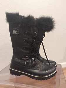 SOREL Black TOFINO Glitter Waterproof snow Boots winter waterproof 7.5 - Picture 1 of 6