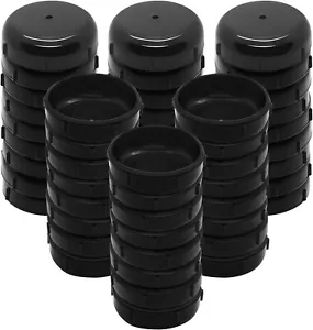 24 Pcs 1-1/2" Wrought Iron Patio Furniture Feet Caps Plastic Chair Leg End Caps - Picture 1 of 3