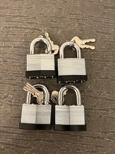 2'' ( 50MM) Laminated Steel Padlock with Key Wide Lock Body, Fence, Lock 4 pack - Picture 1 of 8