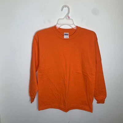 NWOT Gildan Ultra Cotton Youth L Orange Blank Long Sleeve Shirt (6 Pack) + SS - Image 1 of 4