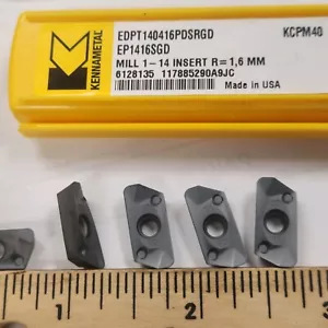 KENNAMETAL EDPT140416PDSRGD KCPM40 EP1416SGD 5 INSERTI FRESA rivestiti in AlCrTiN, USA! - Foto 1 di 5