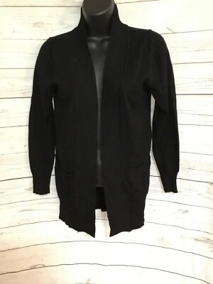 Cárdigan para mujer Active USA frente abierto manga larga negro talla S Foto 1 de 4