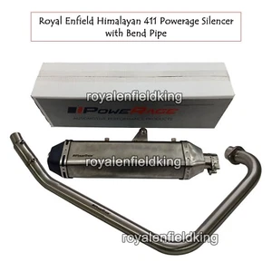 Silenciador de escape Royal Enfield Himalayan 411 Powerage SS con tubo de doblado de cabezal - Imagen 1 de 7