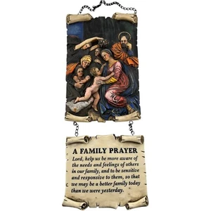 Religiöse 3D hängende Schriftrolle Design Wandkunst - Ein Familiengebet - Bild 1 von 11