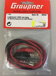 Graupner 3055 Charging Leads 1000mm For Lead Accumulators Equipped With AMP conn - Picture 1 of 1