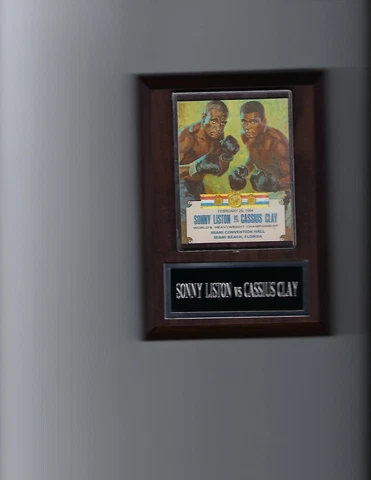 SONNY LISTON VS CASSIUS CLAY POSTER PLAQUE BOXING CHAMPION PHOTO PLAQUE Cover