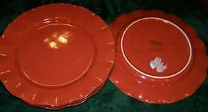 4 Better Homes & Gardens 10.75" Harvest Dried Peach Pumpkin Color Dinner Plates - Picture 1 of 2