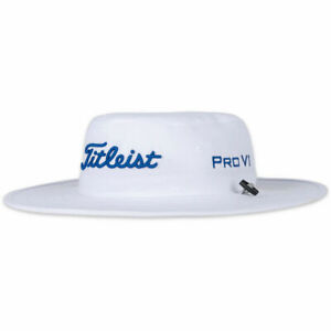 New Titleist Golf Aussie Bucket Hat White Royal Blue Bucket Hat Pro V1 Logo OSFA