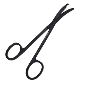 NORTH BEND SUTURE STITCH SCISSORS 4.5" BLACK FLUORIDE COATED STAINLESS STEEL CE - Picture 1 of 4