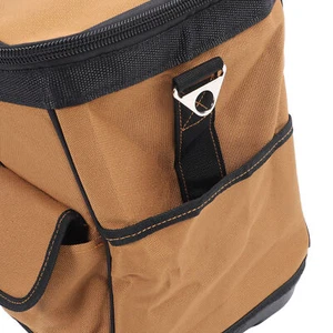 Hard Bottom Tool Bag 17 Pockets Storage Organizer For Electrician Construction - Picture 1 of 24