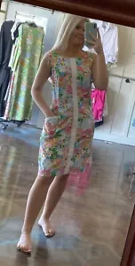 Lilly Pulitzer 100% Baumwolle ärmellos gefüttert Kleid Vintage Gr. 8 - Bild 1 von 4
