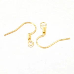 5000PC Gold Tone Iron Earring Hooks Nickel Free French Earwire Findings 15~16mm - Picture 1 of 2