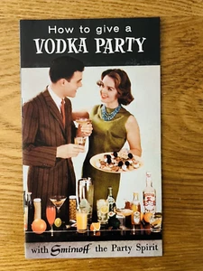 Vintage 1959 SMIRNOFF Vodka Party Cocktail & Essen Rezepte Booklet - Bild 1 von 2