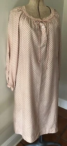 Abito vintage in seta Don Sofisticates di Charlotte Ford Peach oversize midi L - Foto 1 di 10