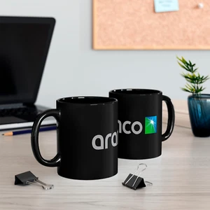 Aramco Oil Racing Team 11oz - 15oz Coffee Tea Black Mug - Picture 1 of 4
