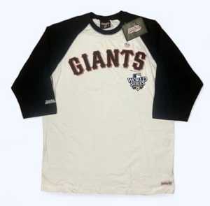 San Francisco Giants STITCHES Men’s LARGE 3/4 Sleeve MLB Merchandise NWT 2010 - Picture 1 of 5