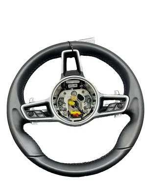 2019-2024 PORSCHE MACAN 95B.2 STEERING WHEEL W/PADDLE SHIFTERS &SWITCHES *SCUFF* - Image 1 of 4