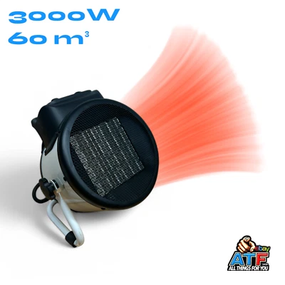 ATF Baustellen Heizlüfter 3000W Heizgerät Elektroheizgebläse Keramik tragbar - Bild 1 von 4
