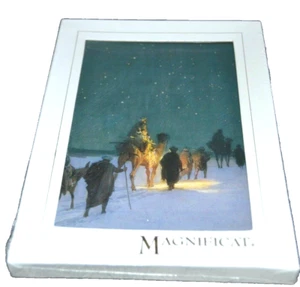 5 tarjetas de ángel religioso de Navidad de MAGNIFICAT de colección nuevas en caja maría jesús selladas - Imagen 1 de 2