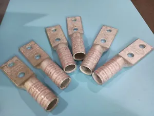 6 NEW BURNDY YAZ382NTCFX 500 MCM 2 HOLE CRIMP LUGS FREE SHIPPING - Picture 1 of 4