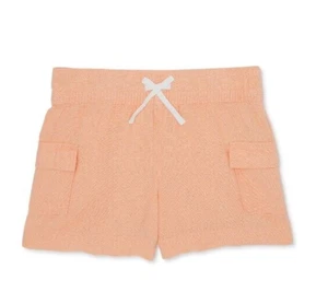 Wonder Nation Girls Pull-On Shorts Size XL Peach Elastic Waist Drawstring New - Picture 1 of 7