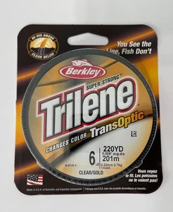 Berkley Super Strong Trilene 6 LB 220 Yards 201m Clear/Gold Mono Fishing Line - Picture 1 of 2