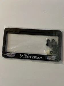 Cadillac 2 License Plate Frame Combo with Installation Kit Metal - Picture 1 of 1