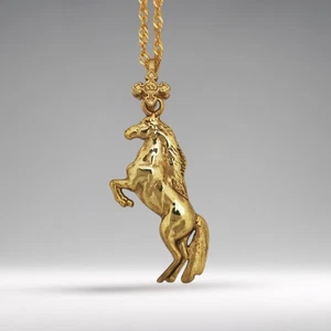 Colgante Ecuestre para Mujer Chapado en Oro Plata 925 Elegante Joyería Deportiva Regalo - Imagen 1 de 14