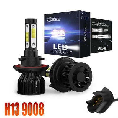 For Nissan Sentra 2004-2012 6000K 2pc 9008 LED Headlight High/Low Beam Bulbs Kit - Image 1 of 4