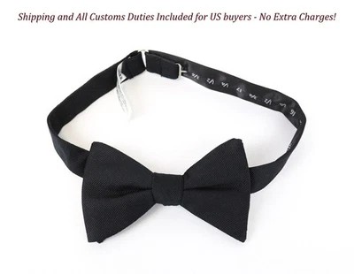 Corbata para hombre Suitsupply 93X7,4 CM negra pura seda formal clásica Foto 1 de 4