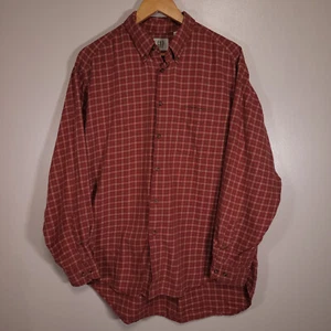 GAP Herren L rot kariertes Langarm Hemd mit Knopfleiste weiche Baumwolle - Bild 1 von 8