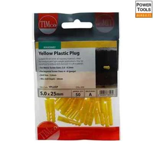 TIMCO SACCHETTO 50 TAPPI PLASTICA GIALLO MURATURA - Foto 1 di 1