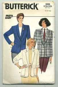 Chaqueta Misses con patrón Butterick # 3066 talla 6-8-10 1985 - Imagen 1 de 1