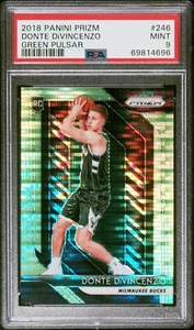 DONTE DIVINCENZO 2018 Panini Prizm grün Pulsar Prizm 25/25 #246 PSA 9 - Bild 1 von 2