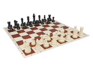 Juego de Ajedrez Torneo DGT - Tablero de Ajedrez Marrón 20" con Piezas de Ajedrez DGT 3,75" B/N - Imagen 1 de 4