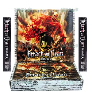 Attack on Titan (Season 1-2-3-4) + 2 Movie + 8 OVA English Version Complete DVD - Foto 1 di 11