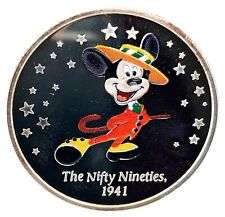 2003 DISNEY MICKEY MOUSE  COLORIZED .999 SILVER ROUND The Nifty Nineties 1941