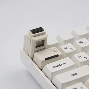 2pcs Retro Computer Keycaps Cute Face ABS for Mechanical Keyboard DIY - Picture 1 of 16