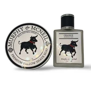 Orange Bull and Bell Shaving Soap and Splash - by Murphy and McNeil (Used) - Picture 1 of 2