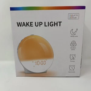 Alarm Clock w/FM Radio, Night Light, Sunrise Simulation - Kids / Heavy Sleepers - Picture 1 of 4