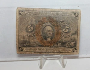 Series of 1863 U.S. 5 Cents Fractional Currency [103WEJ] - Picture 1 of 4