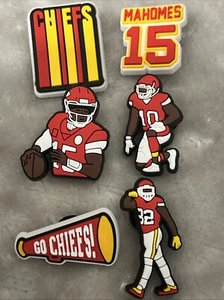 Super Bowl Champions  6 KANSAS CITY CHIEFS American Football NFL Shoe Charms - Picture 1 of 8