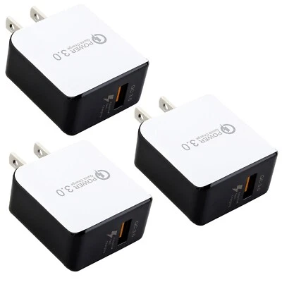 3x USB Wall Charger Fast Power Adapter For iPhone 14 13 12 Samsung Galaxy S10 20 - Image 1 of 4