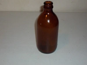 Vintage Rare Stubby Amber Glass Beer Bottle 6.5" tall (1956?) Nice L@@K - Picture 1 of 5