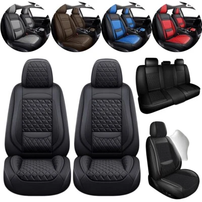 For Toyota Corolla S SE XSE RAV4 Camry Corolla 5 Seat Covers Cushion Leather Set - Image 1 of 4