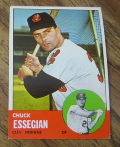 Tarjeta coleccionable Chuck Essegian 1963 Topps #103 MLB béisbol Cleveland Indians - Imagen 1 de 2