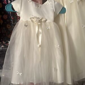 OFF WHITE Size Xl Flower Toddler Girl Wedding Dress- NEW With Tags
