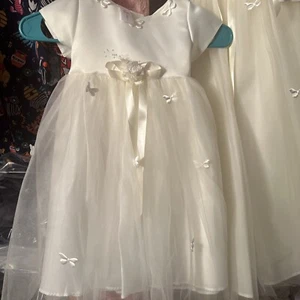OFF WHITE Size Xl Flower Toddler Girl Wedding Dress- NEW With Tags - Picture 1 of 6